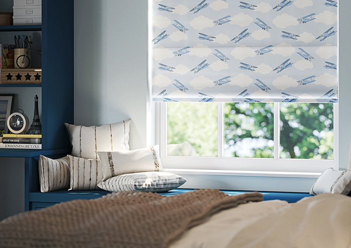 Flying Ace, Clear Sky - Twist&Fit Roman Blind - Image 5